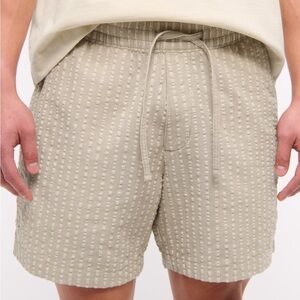 NWT Abercrombie & Fitch Men 6 inch Seersucker Pull-On Short